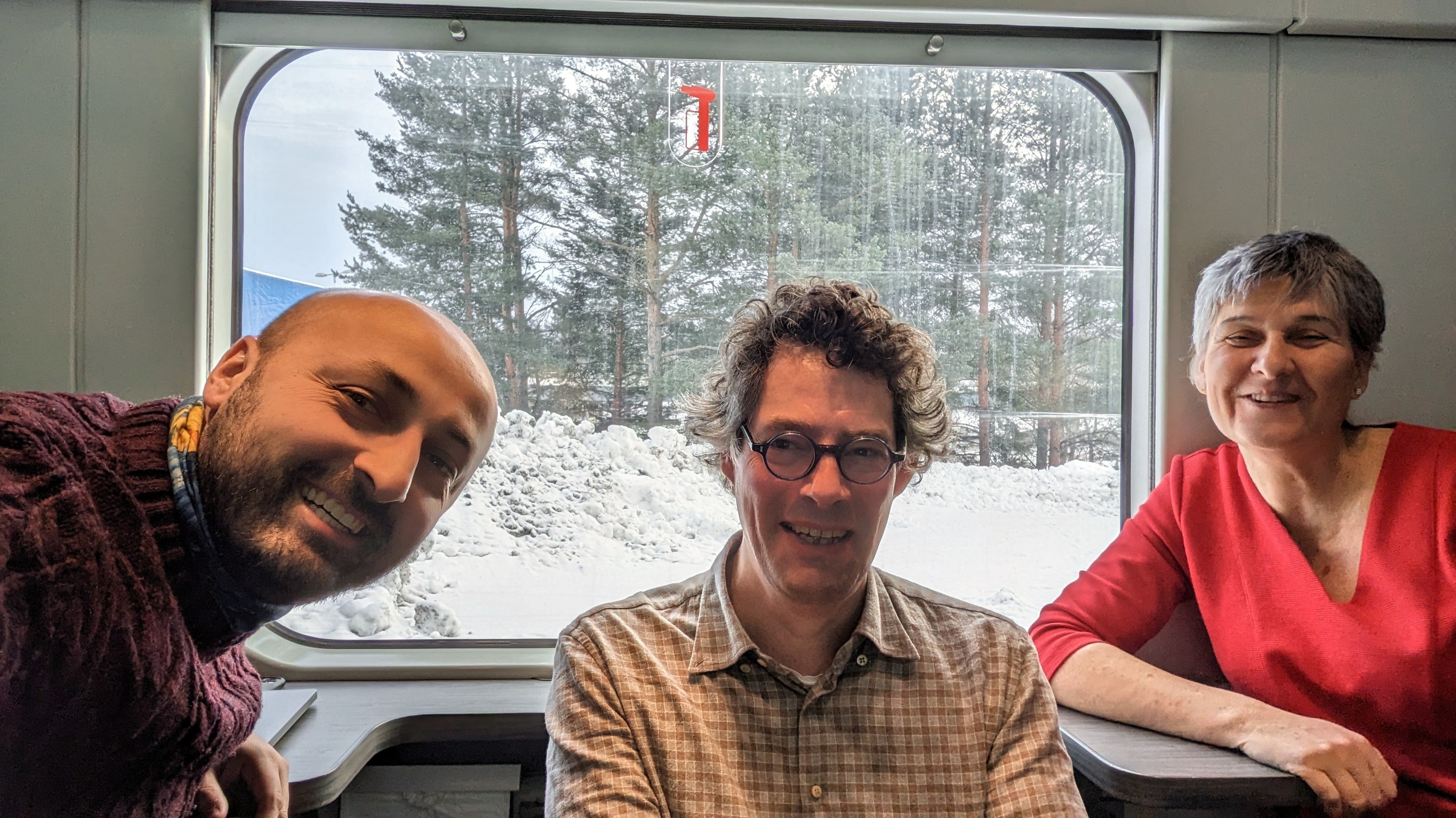 L-R Dr Theodor Cojoianu, Professor Marc Metzger and Yvonne Edwards of the Forest and Peatland programme