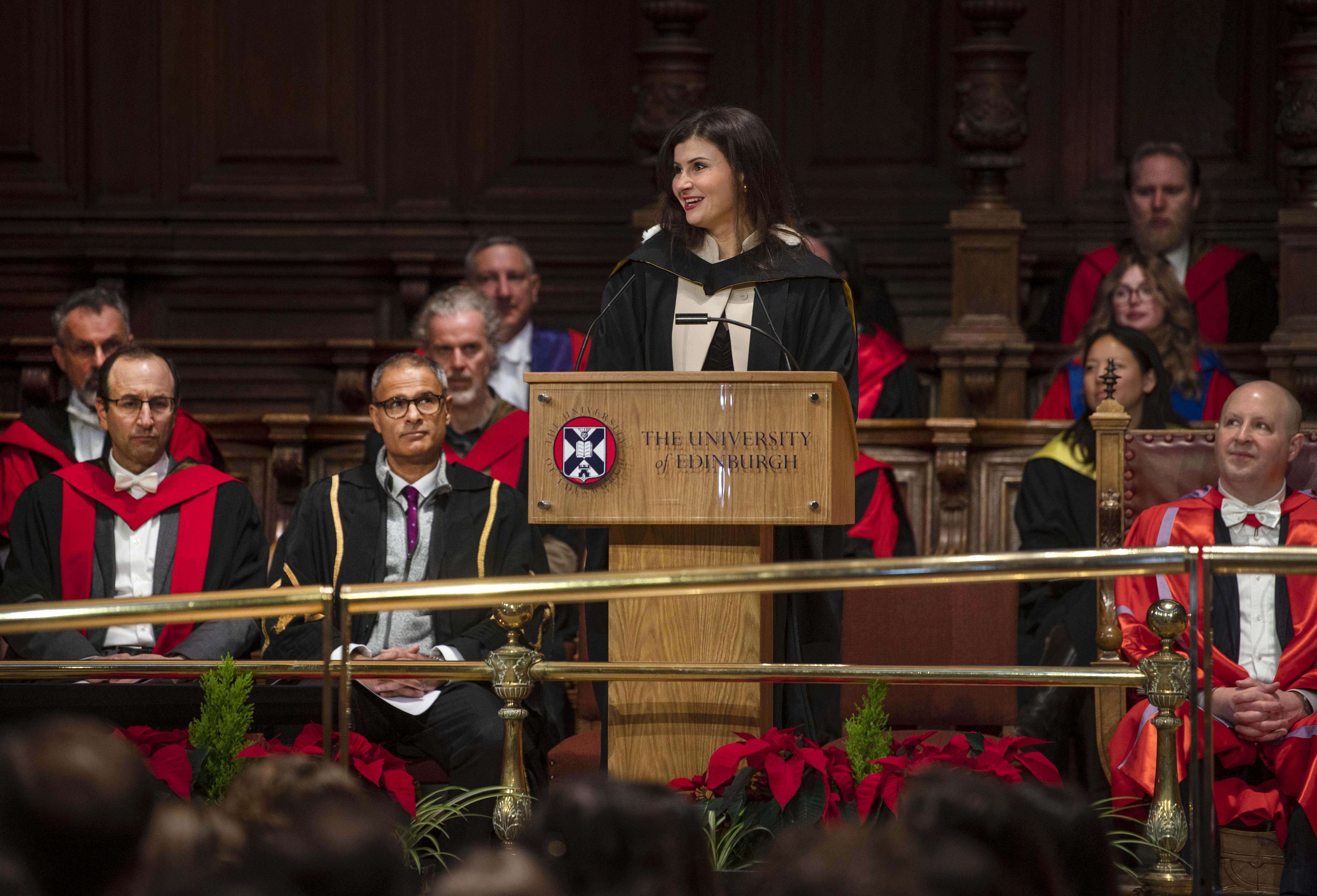 Teodora Handrea, Student Enterprise Team Manager at the Award Ceremony.