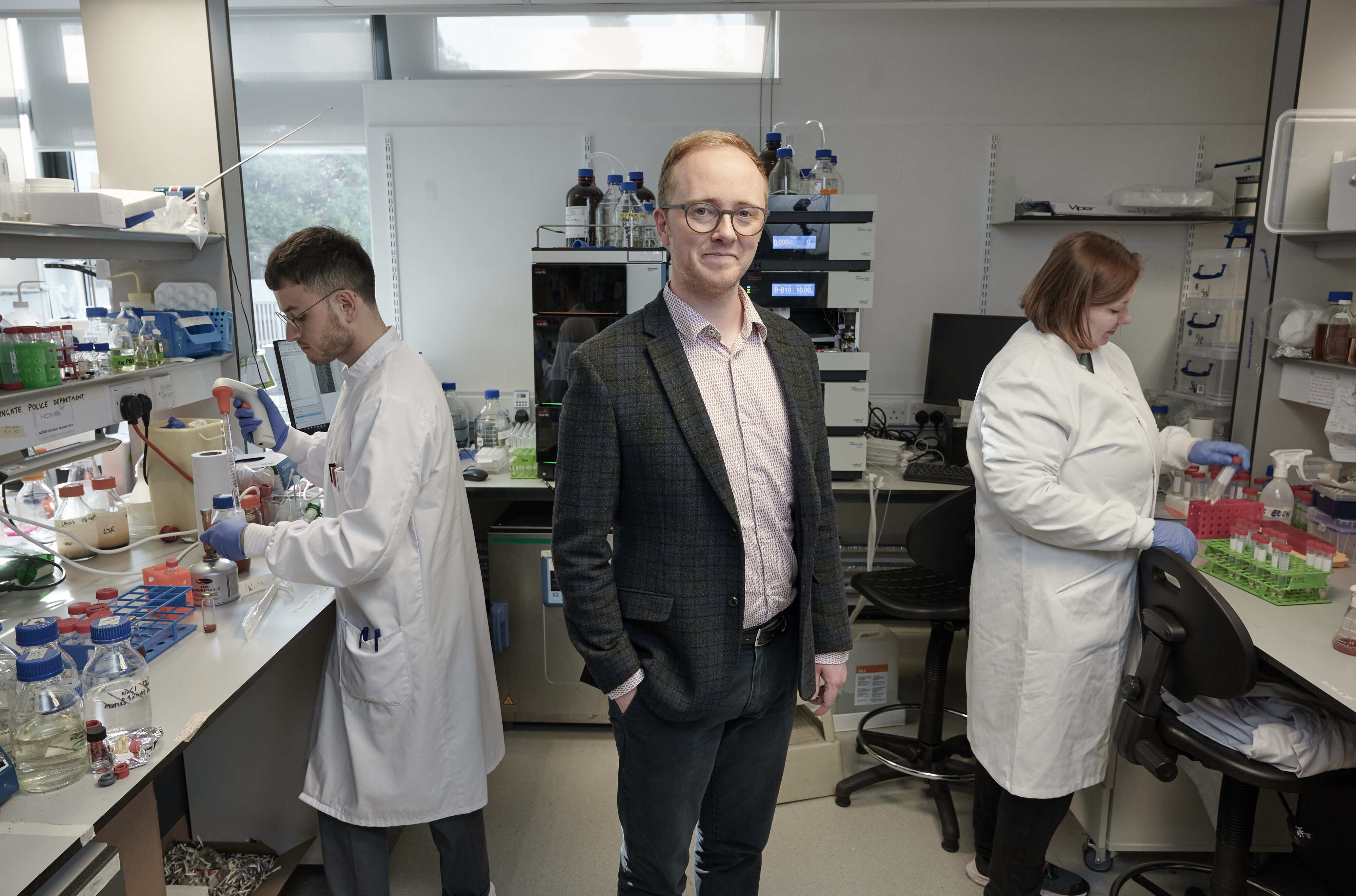 Professor Stephen Wallace in his lab