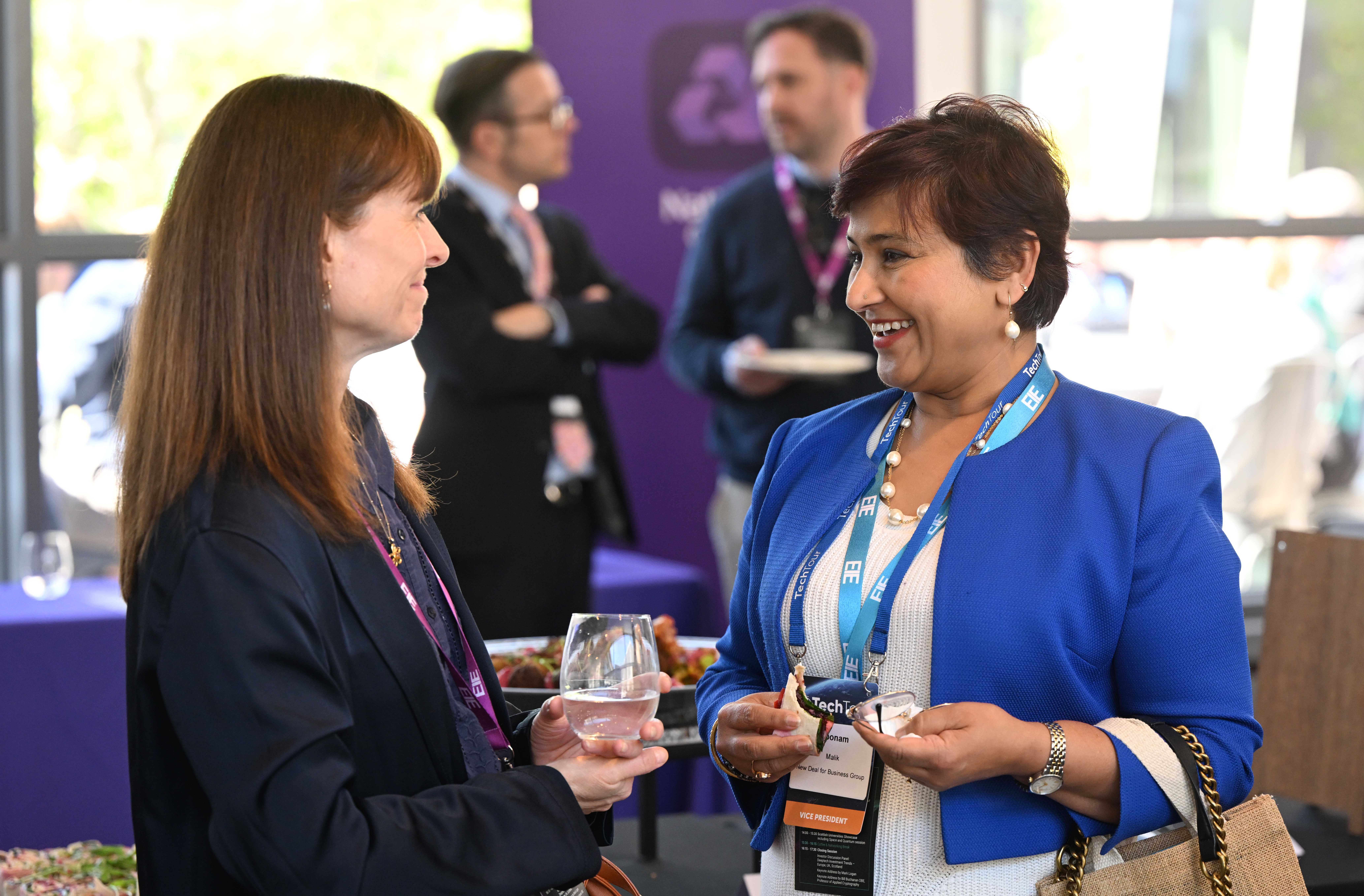 L-R Evelyn McDonald of Scottish Edge and Dr Poonam Malik, VP of Tech Tour and Scottish Enterprise board member