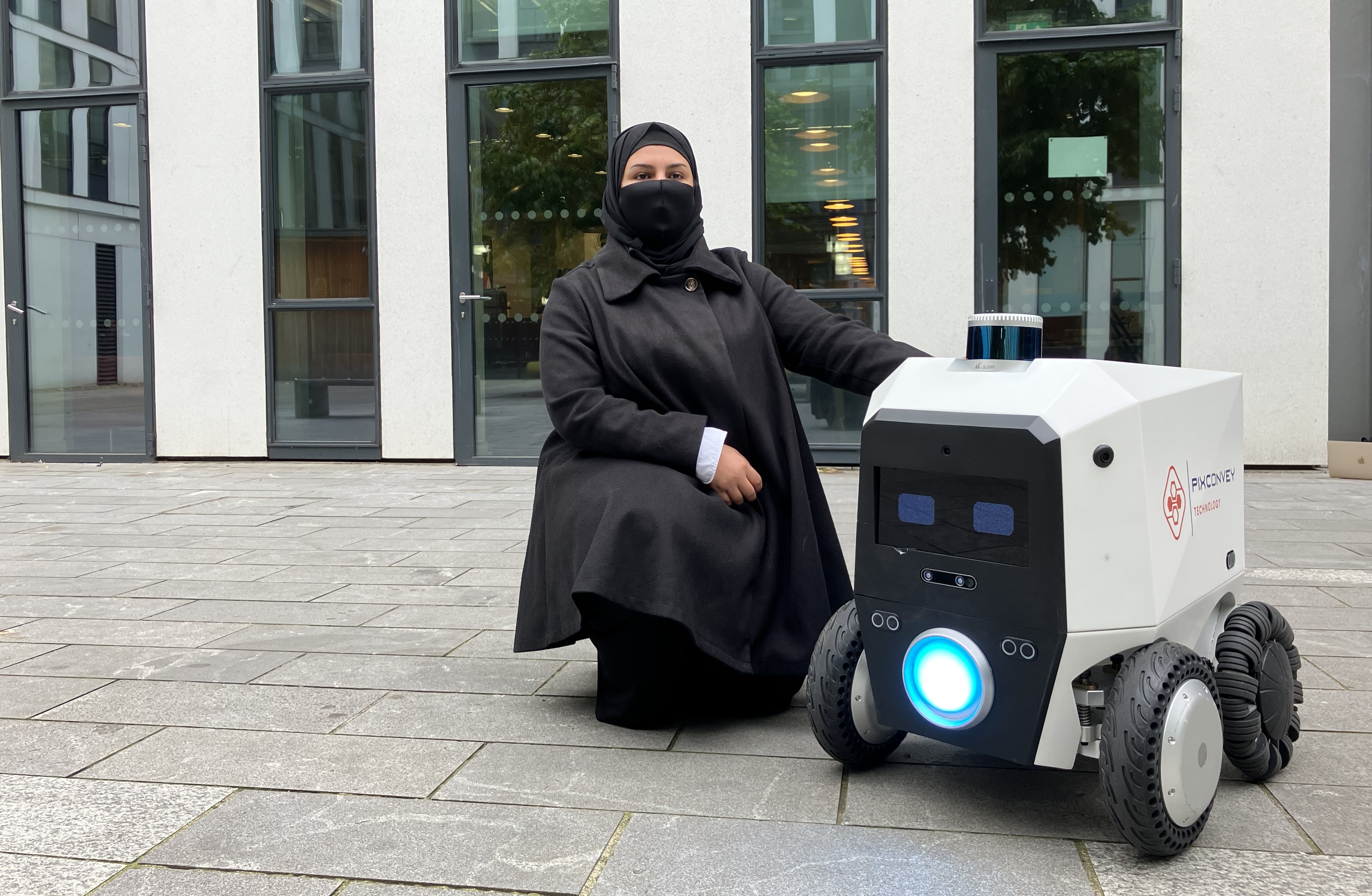 Student inspired by personal tragedy begins robot trial