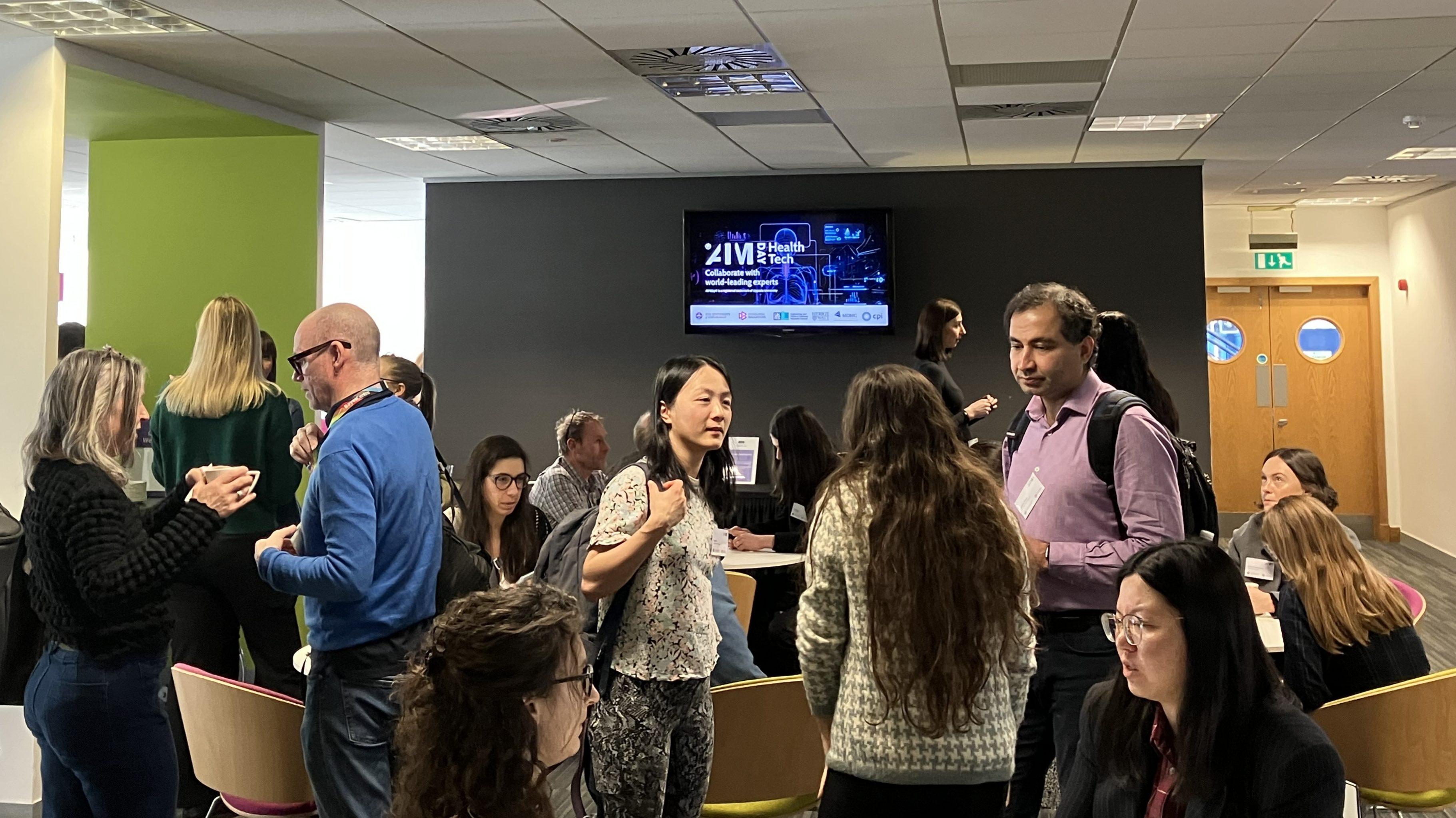 Academic and industry attendees at the morning networking session