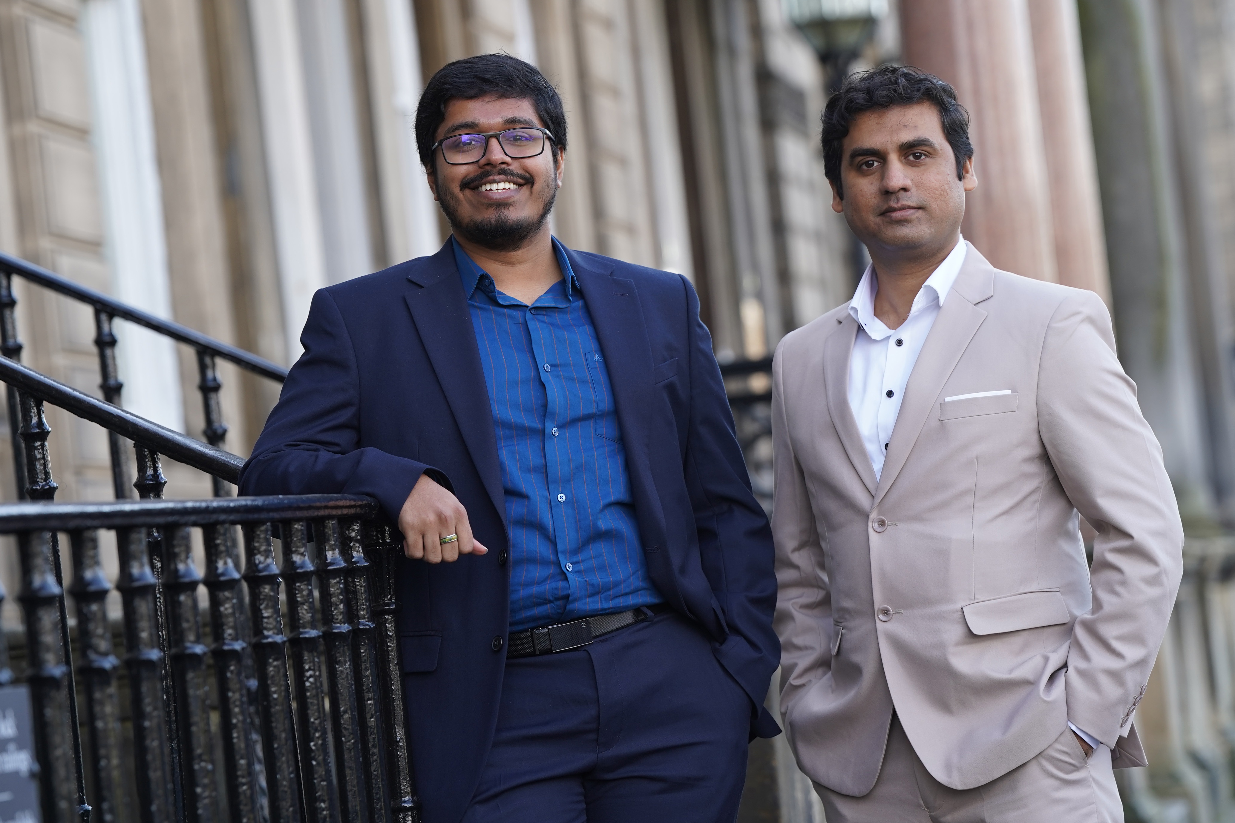 L-R Founders Swapnil Deshmukh and Rahat Santosh of quantum computing company Qinara