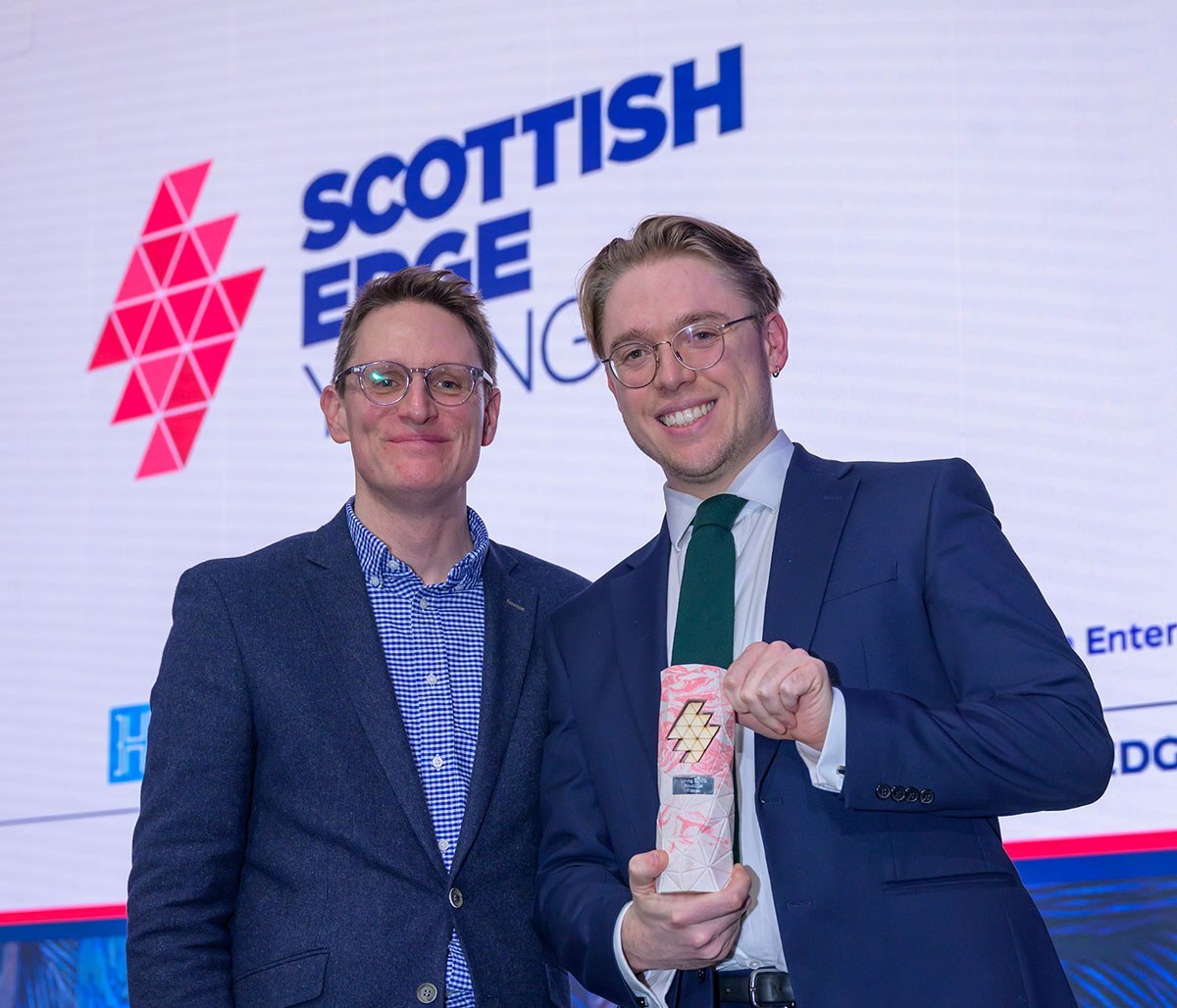 Barry McCulloch from the British Business Bank with MantaRAI's Richard Palmer