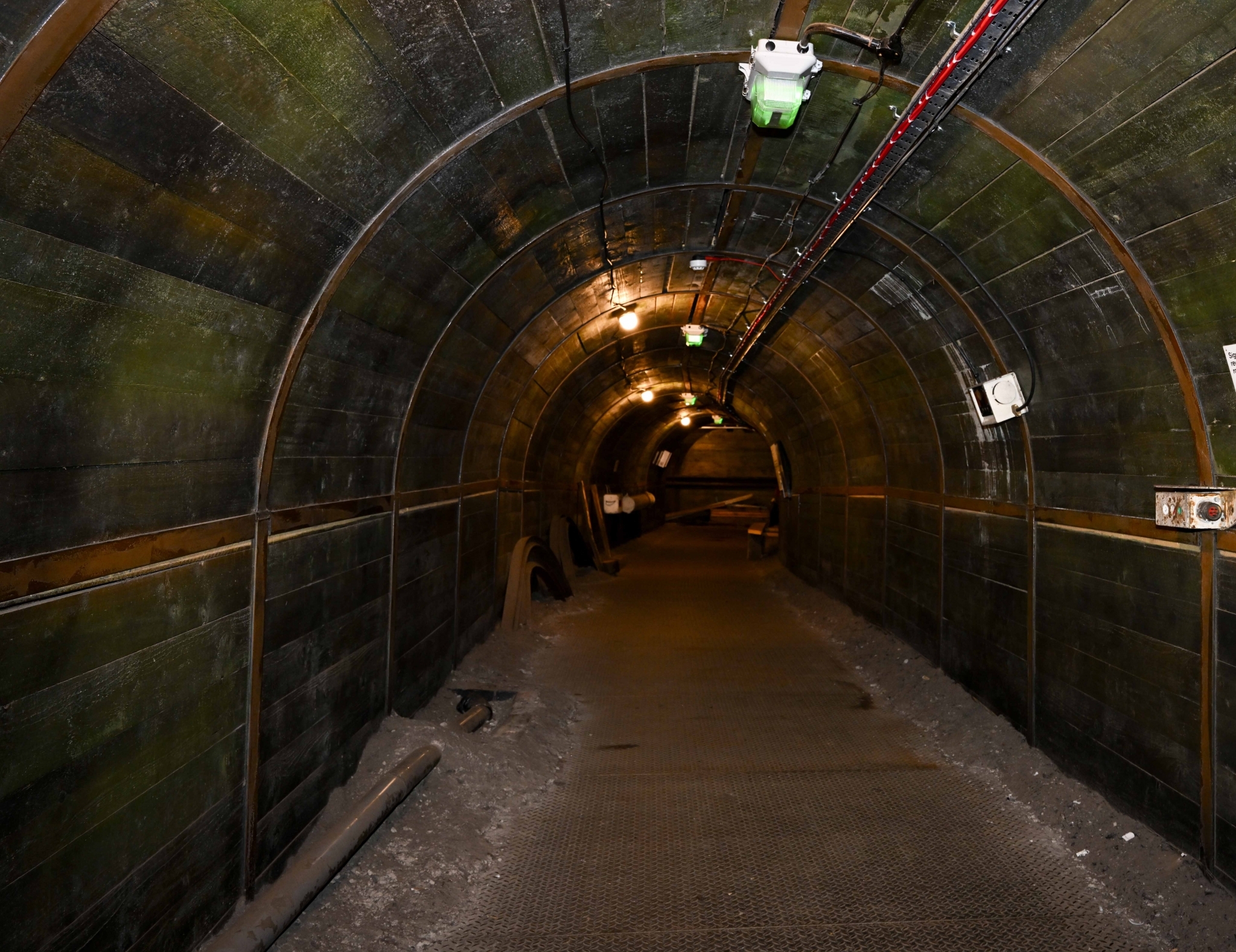 Mining tunnel at the National Mining Museum of Scotland