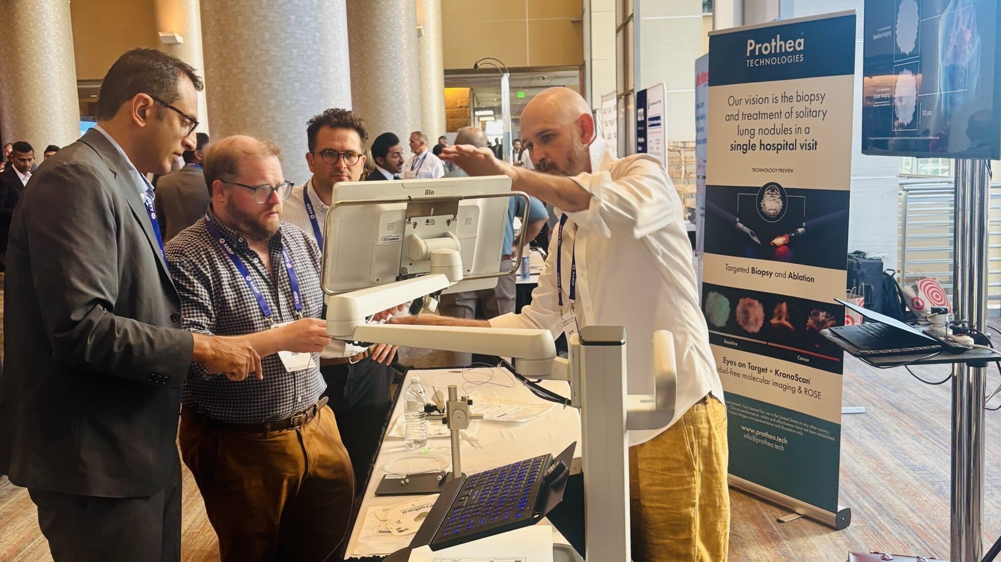 (L-R) Prothea's Professor Kev Dhaliwal, Dr Adam Marshall and Jim Stone at the 9th Annual Conference of the American Association for Bronchology and Interventional Pulmonology.