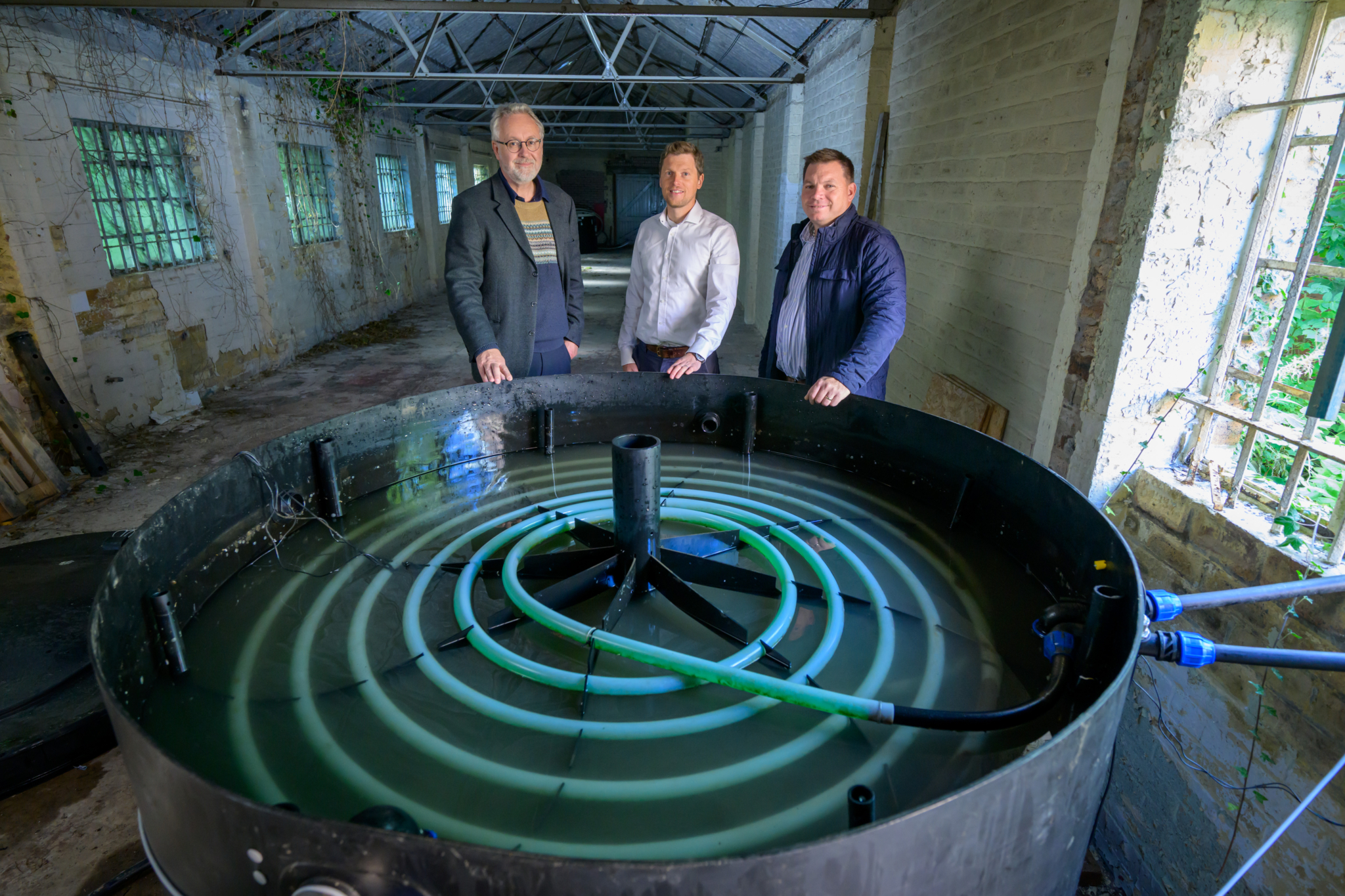 SeaWarm team with their tech L-R Christopher McDermott, Gus Fraser-Harris, Cameron Muir