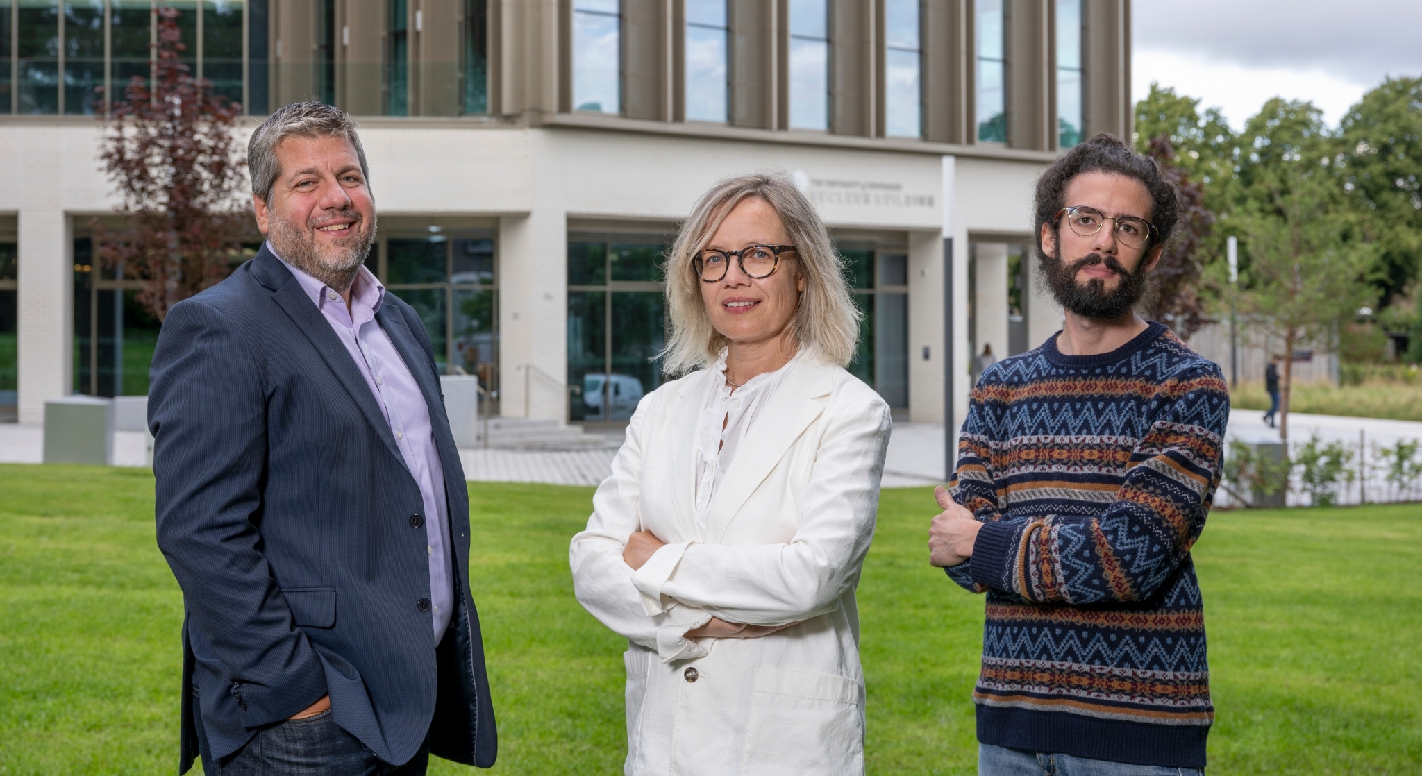 From left: Professor Sotirios Tsaftaris, Professor Grazia De Angelis and Thomas Fabiani. Not pictured: Dr Simone Dimartino